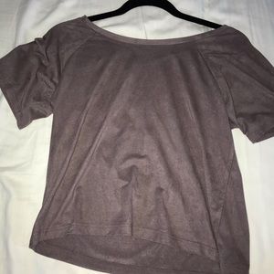 PACSUN velvet purple cropped tee